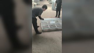 Depolar için Ağır Hizmet Tipi Katlanabilir Hasır Depolama Kafesleri