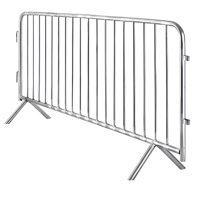 Portable Safety Crowd Control Barrier Galvanized Steel 1m x 2m Event Barricade Fencing with Interlocking System