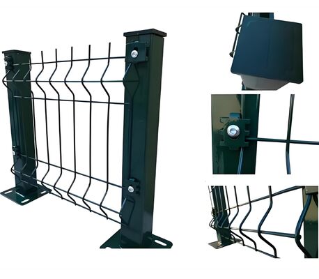 Açık Alan İçin PVC Kaplama 3D Bükme Kavisli V Mesh Güvenlik Eskrim