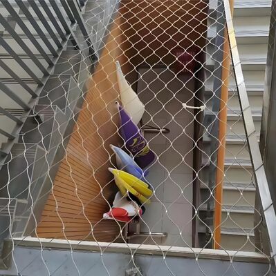 Yüksek Güvenlik SS316 7x19 Ağ Deliğiyle Paslanmaz Çelik Tel İpi Ağı Hayvanat Bahçesi Güvenliği Koruması için
