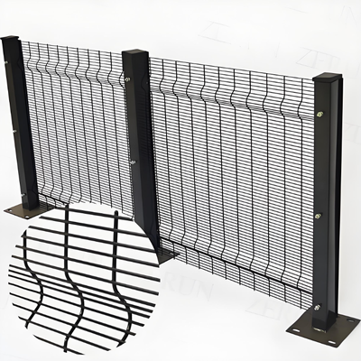 358 Yüksek Güvenlikli Tırmanmaya Dayanıklı Çit Galvanizli Çelik Tel Panel 2.4m Yükseklik 4mm Tel Çapı